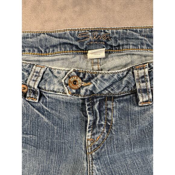 Silver Jeans Tuesday Boot Cut 22” Womens Sz 30 Low Rise Western Glove Works 32* - Picture 6 of 16